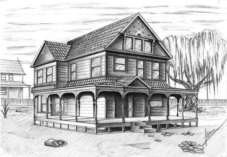 Нарисованный дом 