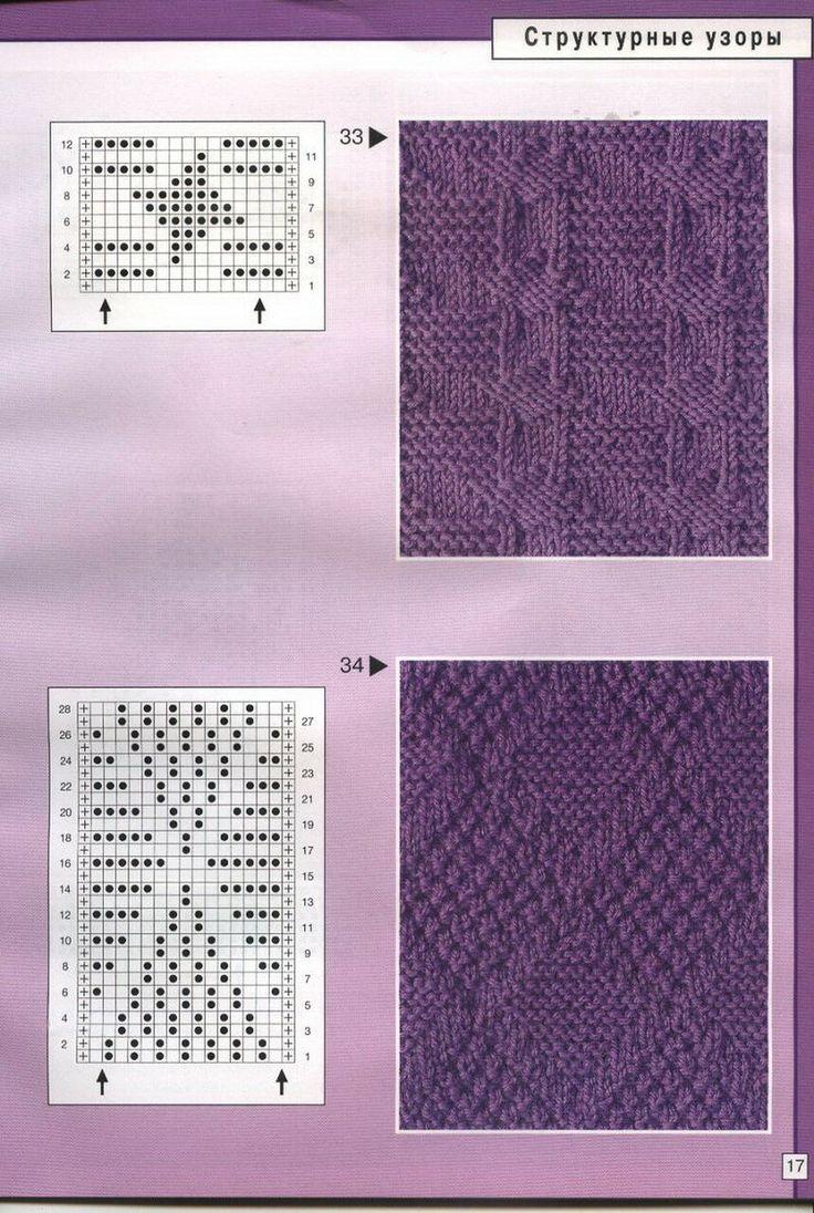 Схема вязания плотных узоров спицами