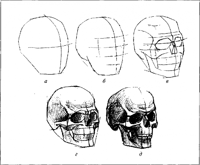 Нарисованный череп 