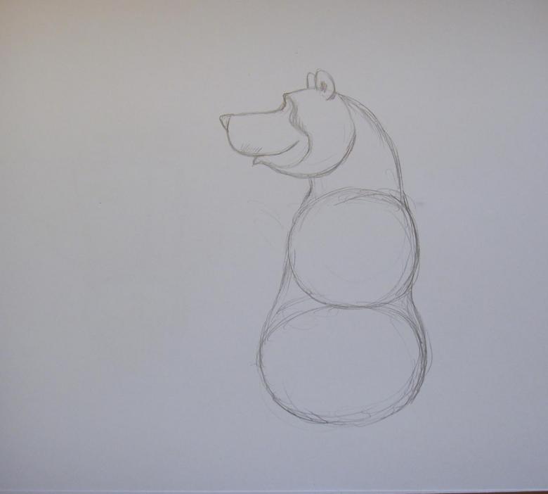 Нарисованный медведь 