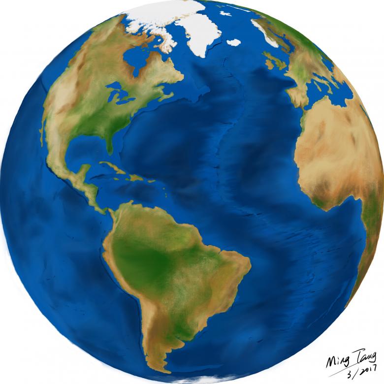 Как нарисовать планету Земля поэтапно