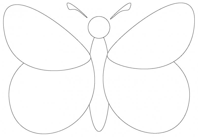 Трафареты для аппликаций бабочки