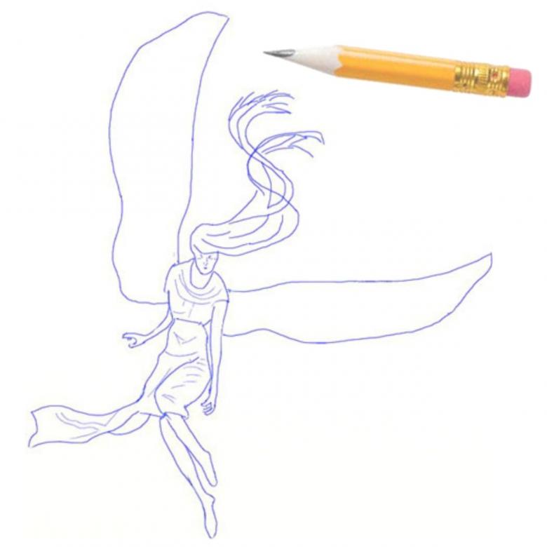 Как нарисовать ангела карандашом