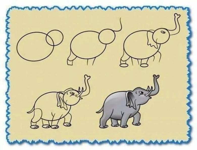 Нарисованный слон 