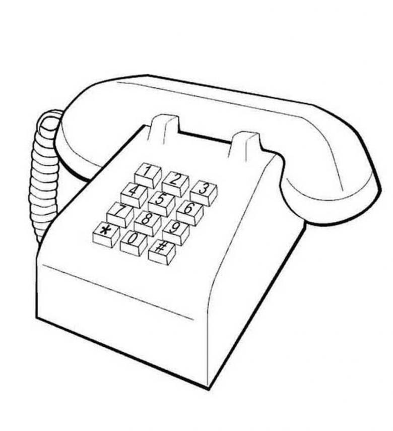 Нарисованный телефон 