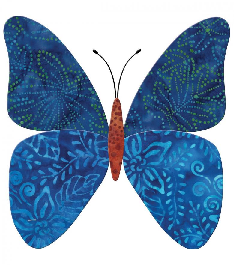 Аппликация бабочек из картона 