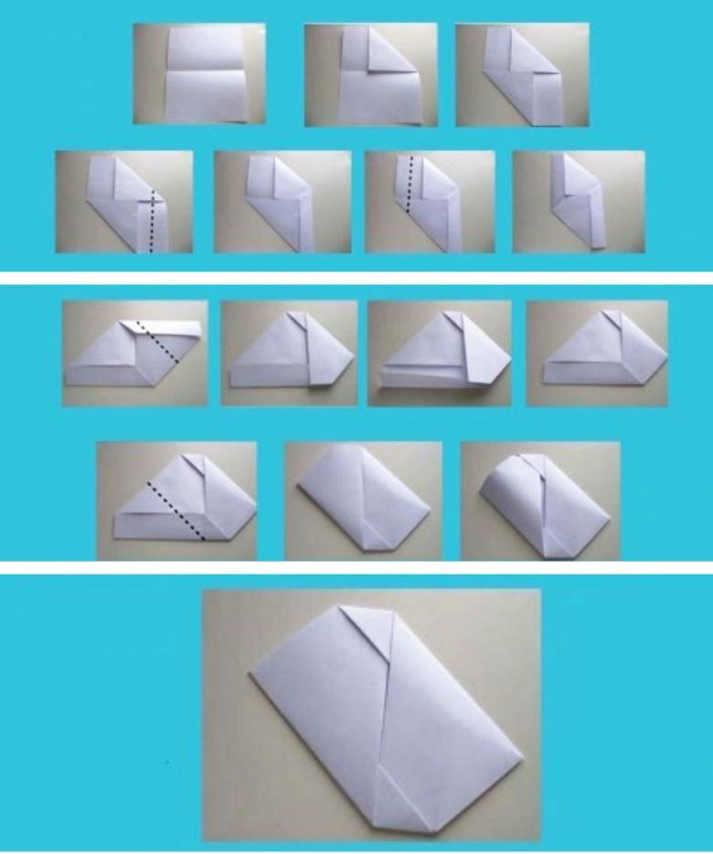 Конверт из бумаги без клея и ножниц - ОригамиСан