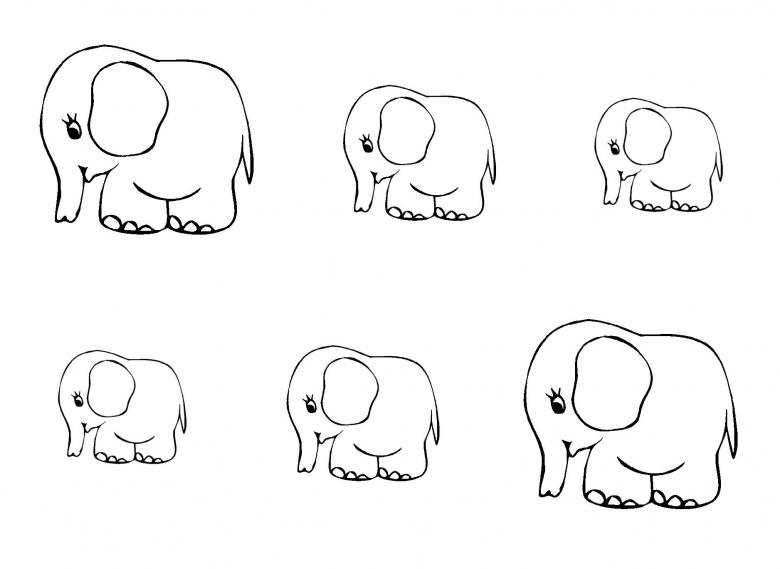 Самый простой рисунок слоника