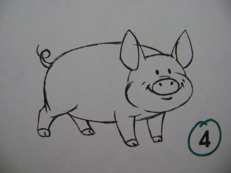 Нарисованная свинья 
