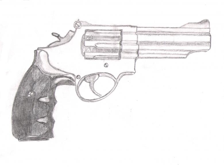 Нарисованный пистолет 