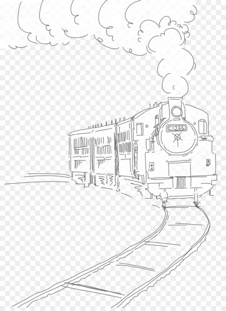 Нарисованный поезд 