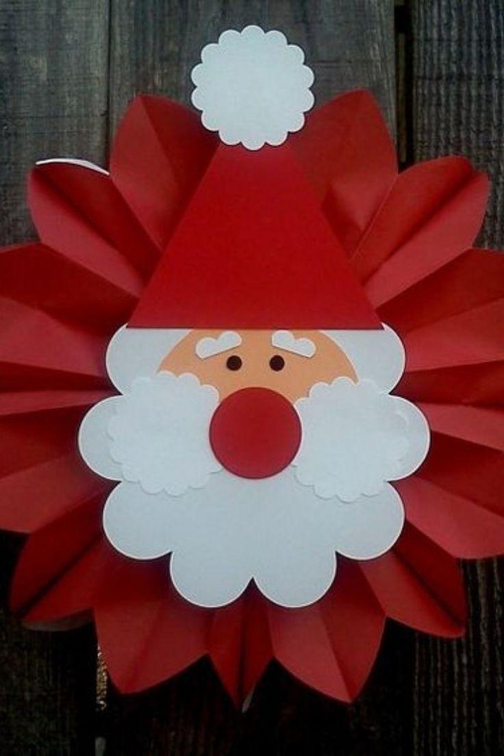1. Оригами Дед Мороз с бородой