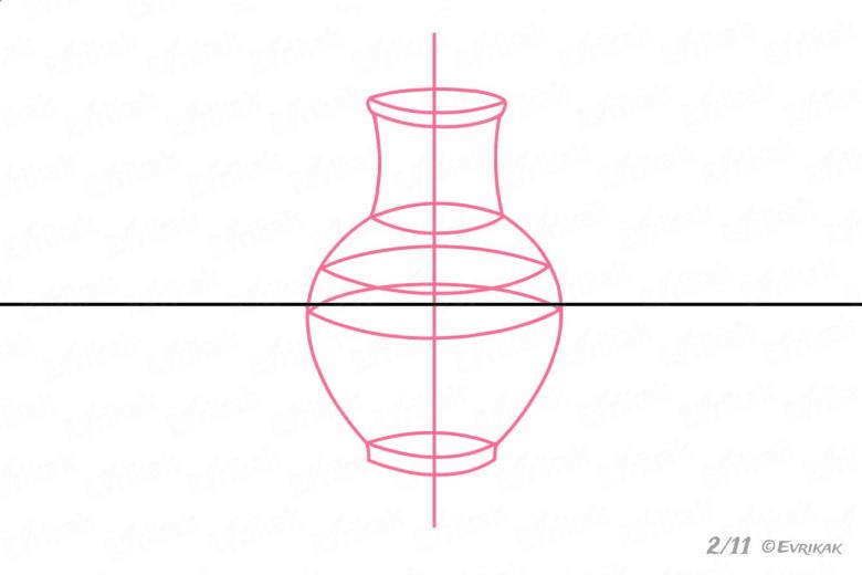 Нарисованная ваза 