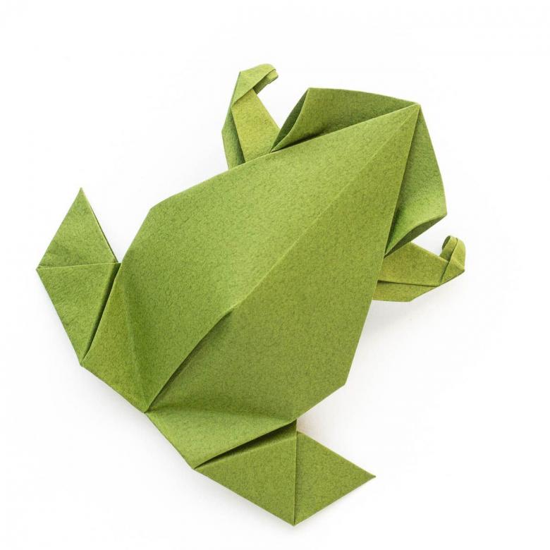 Лягушка оригами 