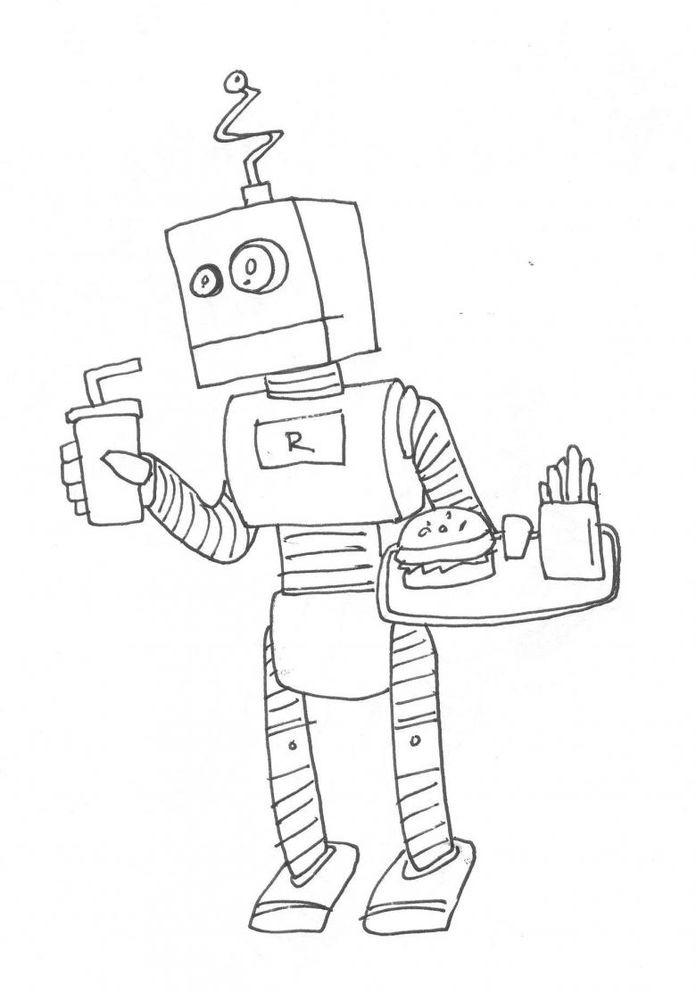 Нарисованный робот 