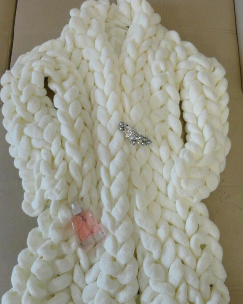 Вязание свитера методом  азиатского колоска спицами и крючком