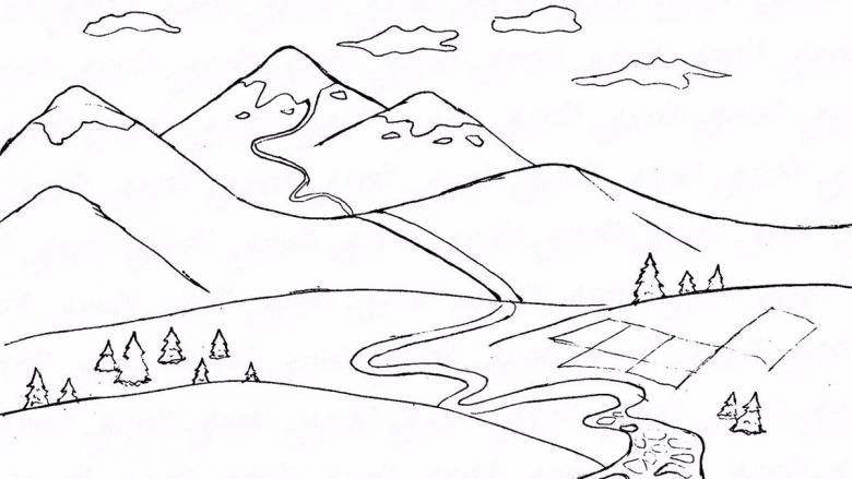 Как нарисовать горы: простые уроки с разбором основных этапов рисования гор i
