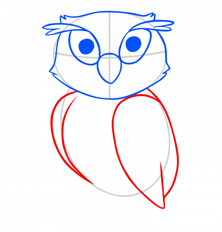 Нарисованная сова