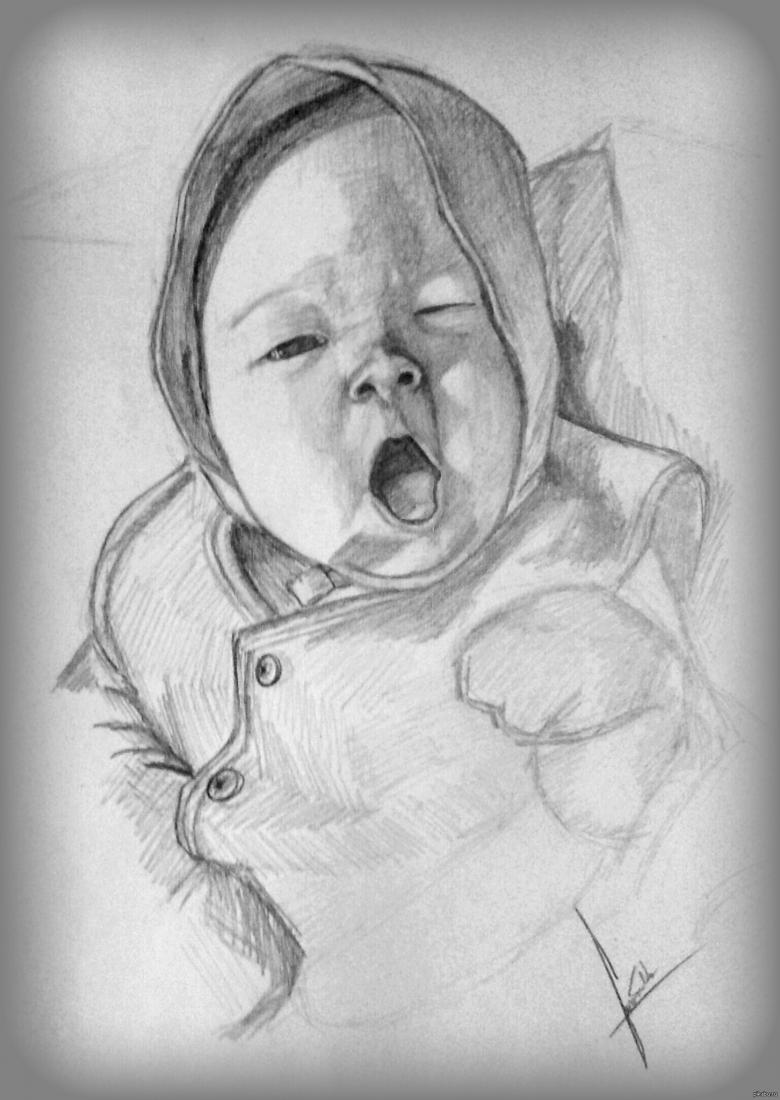 Портрет ребенка карандашом поэтапно – рисуем эскиз