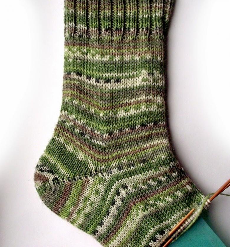 Схема вязания пяток носков спицами