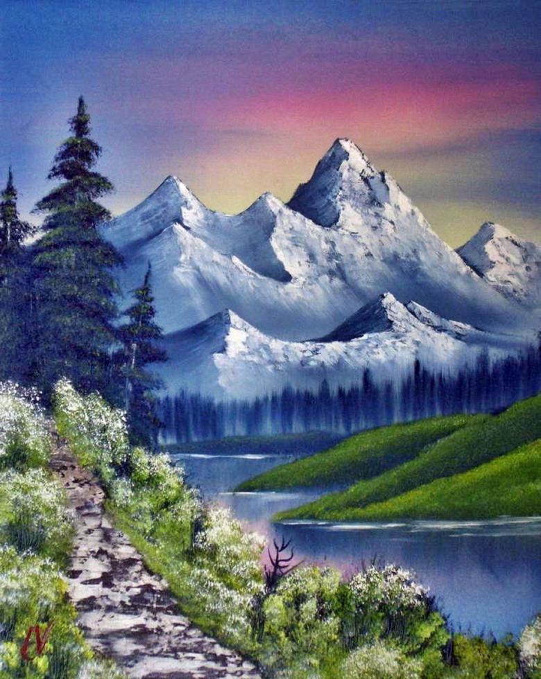 Нарисованные горы 