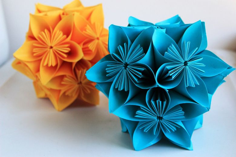 оригами звезда цветы