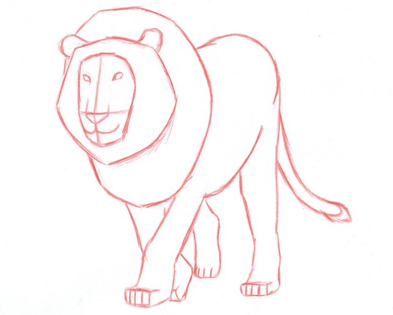 Нарисованный лев 