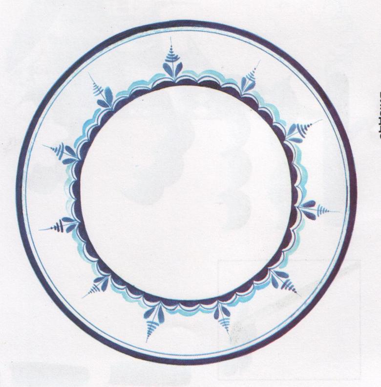 Нарисованная тарелка 
