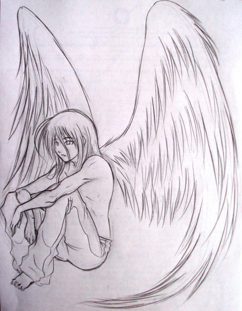 Как нарисовать ангела карандашом