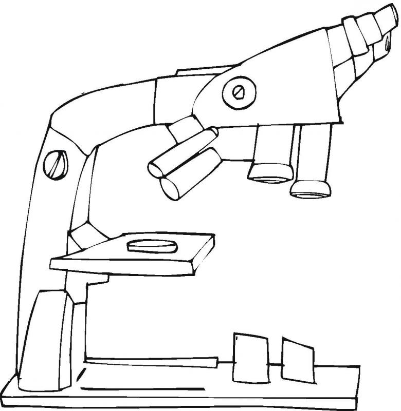 Нарисованный микроскоп 