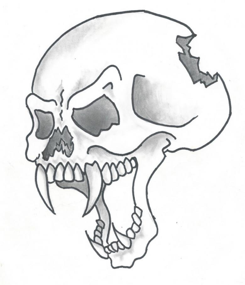 Нарисованный череп 