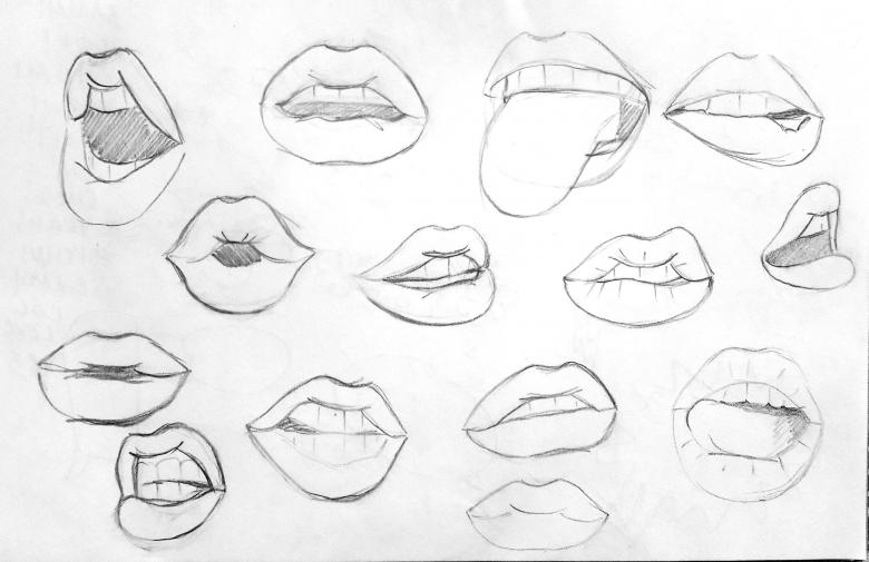 Нарисованные губы 