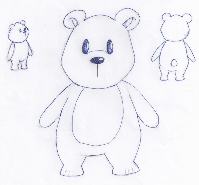 Медведь пошагово рисунок