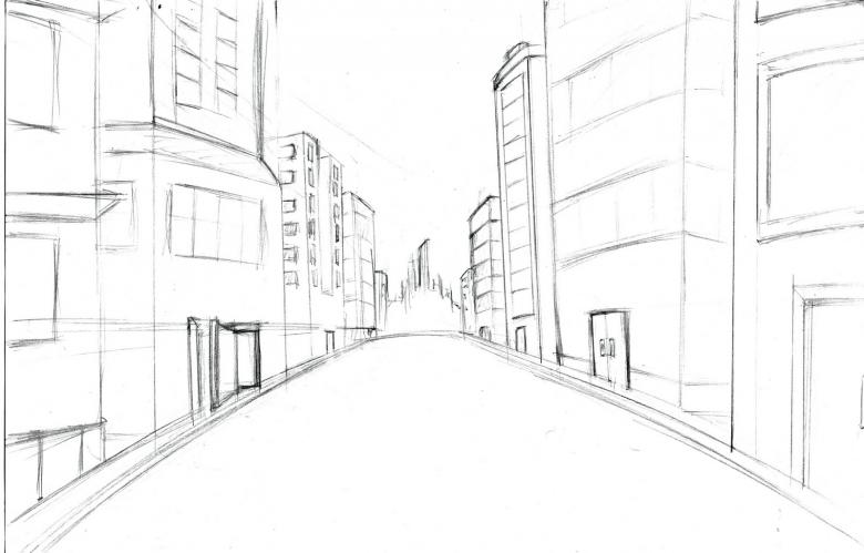 Нарисованная улица города