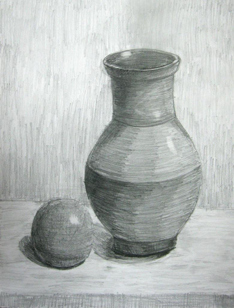 Как нарисовать вазу | Рисунок вазы поэтапно карандашом