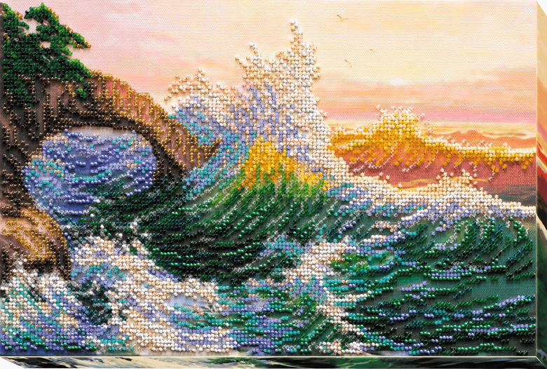 Картина моря из бисера