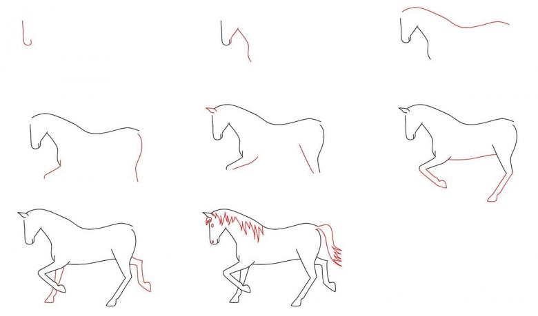 Нарисованная лошадь 