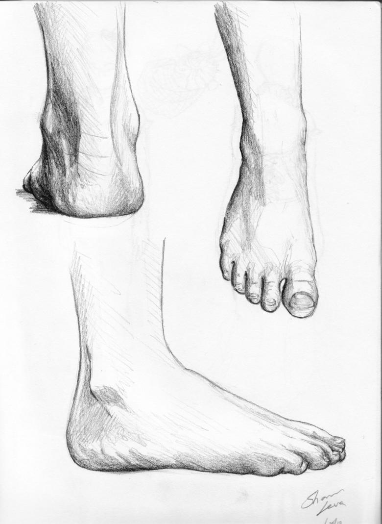 Нарисованные ноги человека