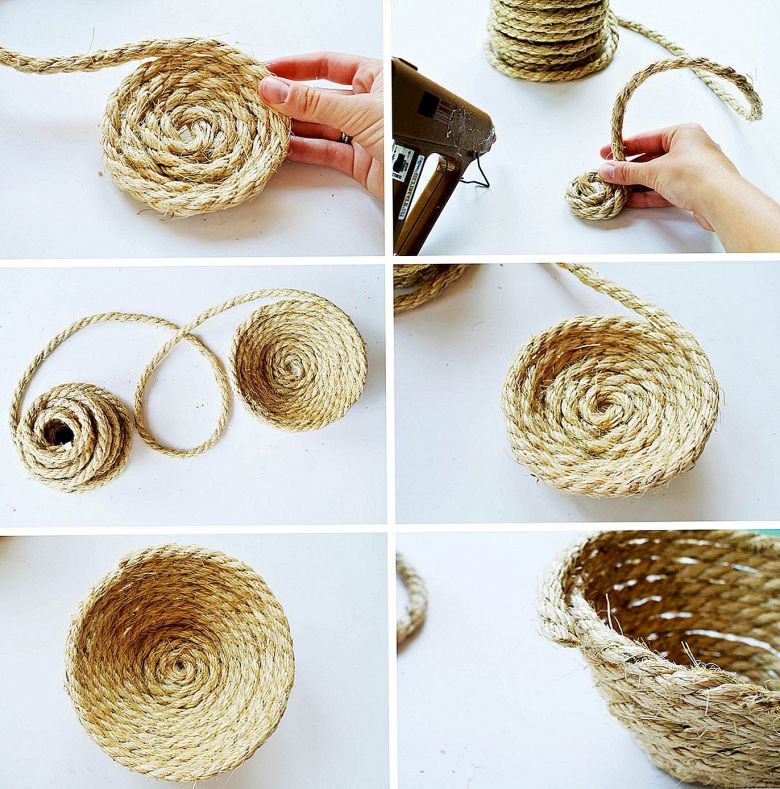 Как сделать круглую сумку из веревки своими руками