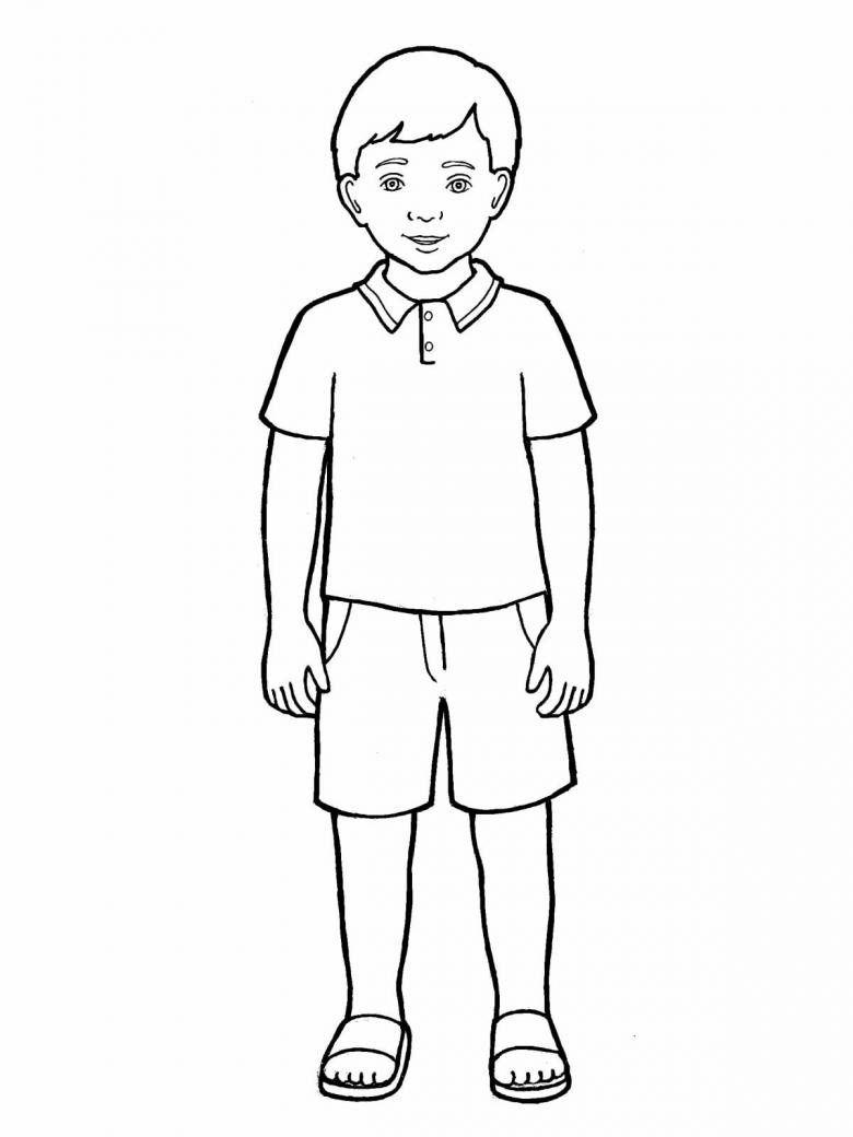 Контур мальчика и как нарисовать человека карандашом