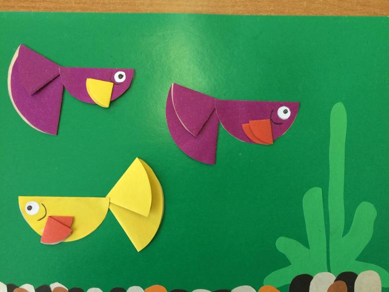 Аппликация рыбка для дошкольников