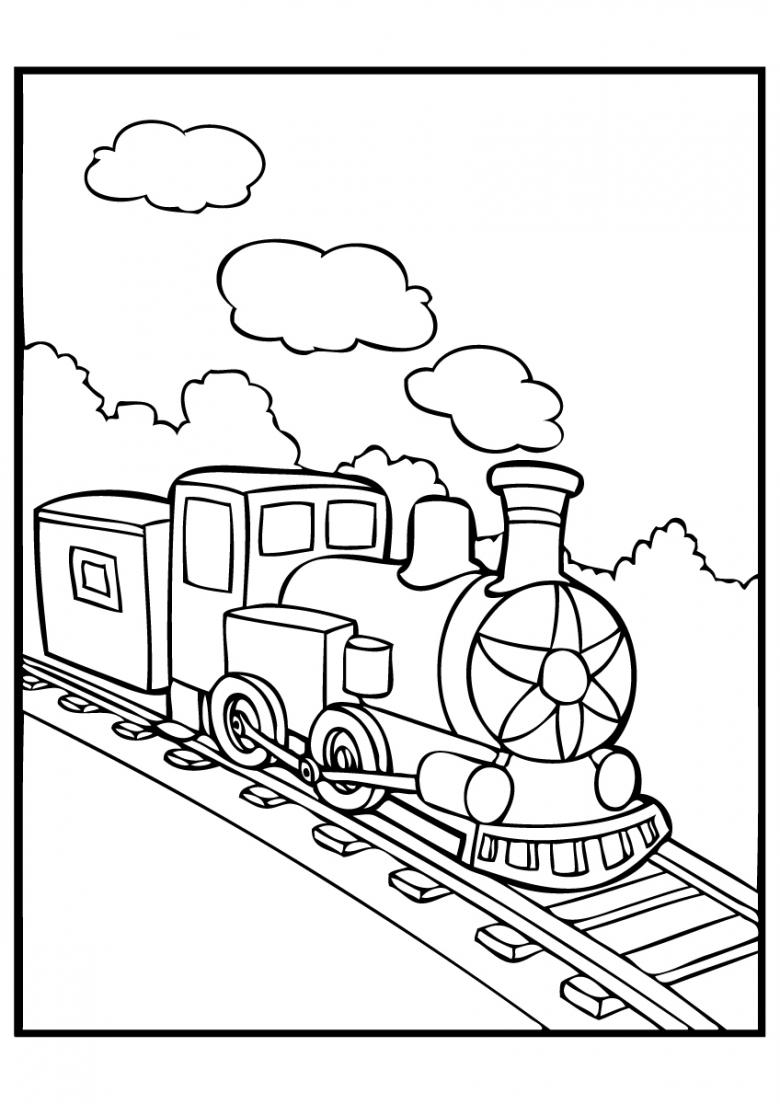 Рисунок поезда на белом фоне