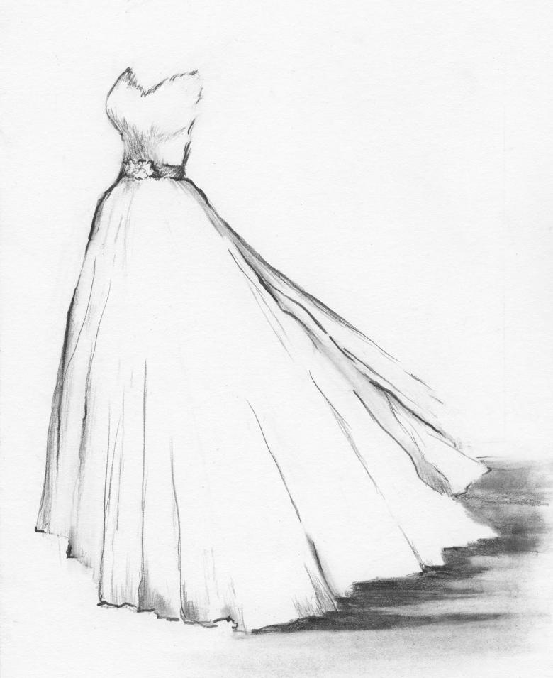 Нарисованное платье