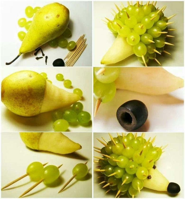 Cъедобная поделка из фруктов 