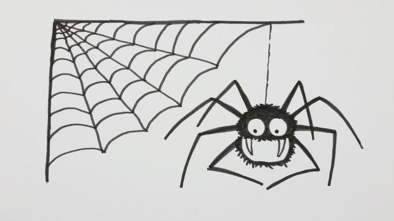 Нарисованная паутина 