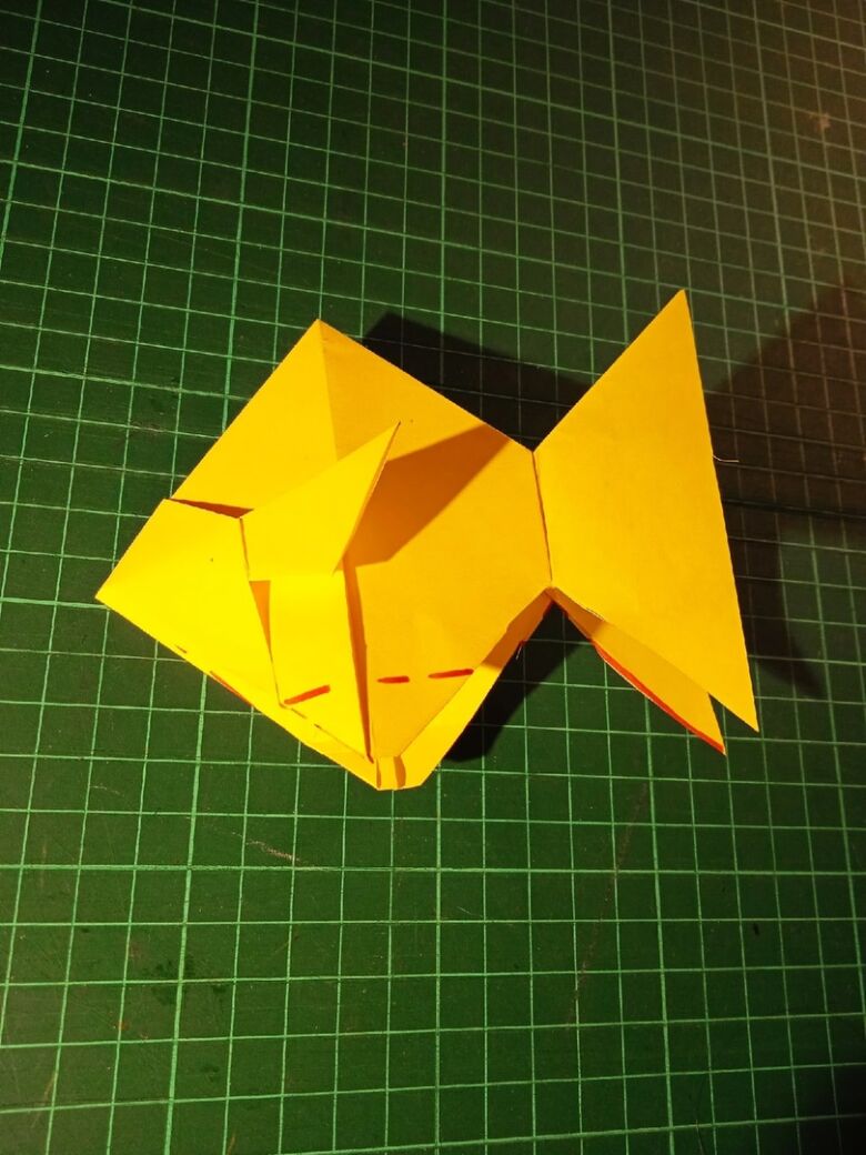 схема рыбки оригами