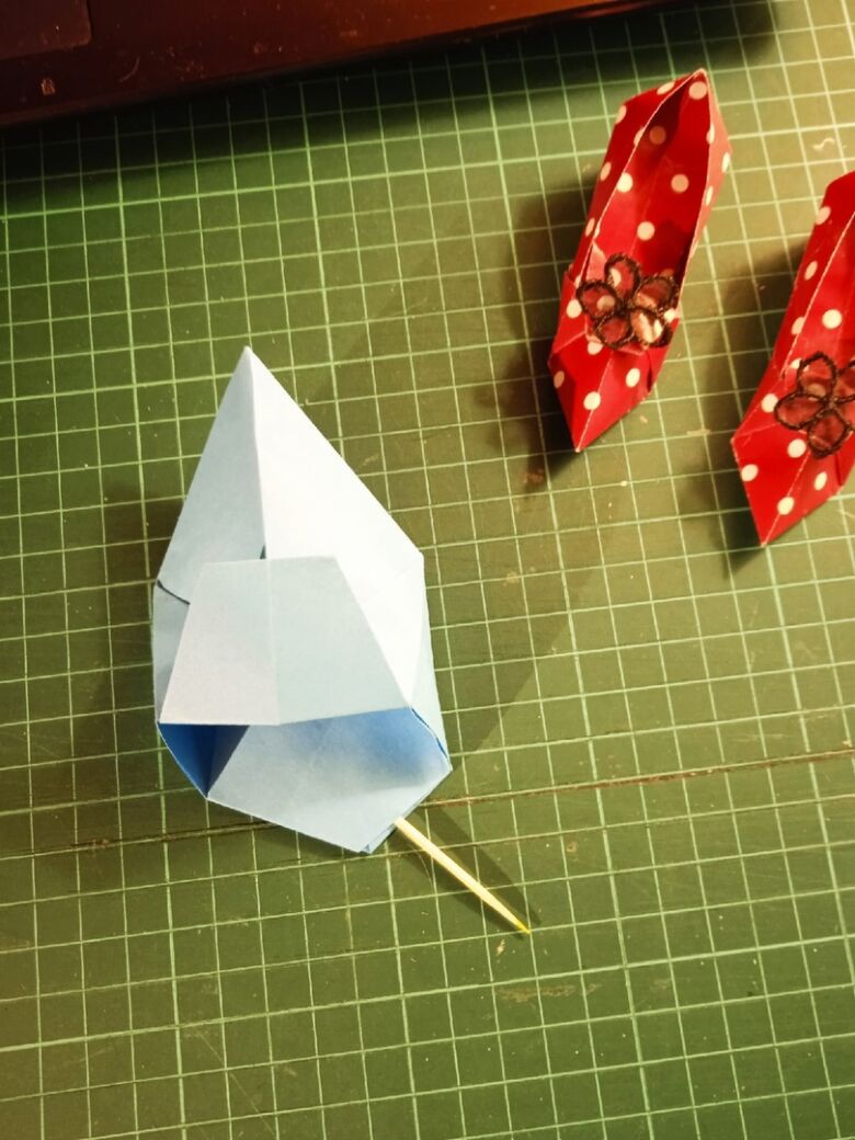 Оригами туфелька - шаг 10