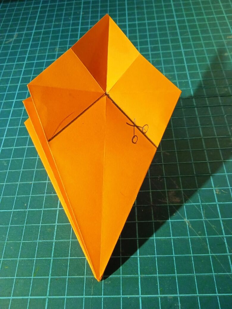 оригами зонтик из бумаги пошаговая инструкция