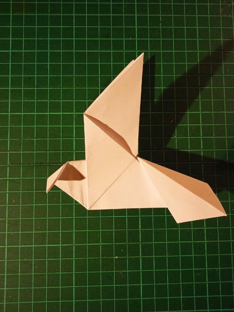 Оригами голубь из бумаги для детей